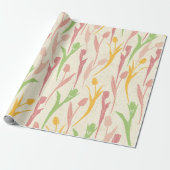 Vintages Tulip Bloms Wrapping Paper Geschenkpapier (Ungerollt)