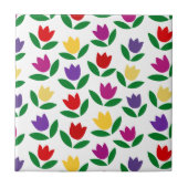Vintages Tulip-Blume-Muster Fliese (Vorderseite)