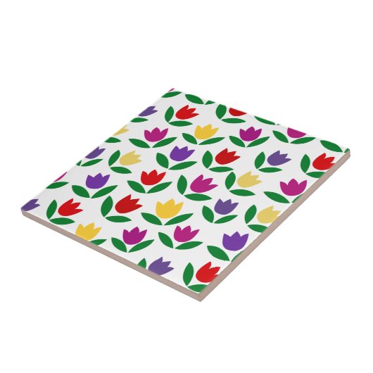 Vintages Tulip-Blume-Muster Fliese (Seite)