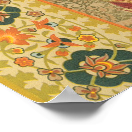 Vintages Tulip Blume Poster (Ecke)