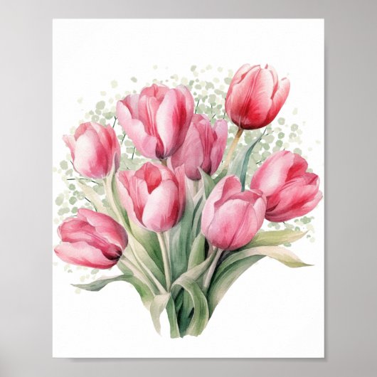 Vintages Tulip Elegante Poster (Vorne)