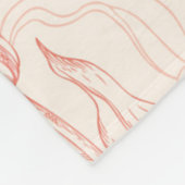 Vintages Tulip Floral Muster Fleecedecke (Ecke)