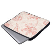 Vintages Tulip Floral Muster Laptopschutzhülle (Vorne Knopf)
