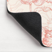 Vintages Tulip Floral Muster Mousepad (Ecke)