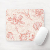 Vintages Tulip Floral Muster Mousepad (Mit Mouse)