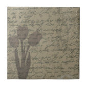 Vintages Tulpendesign Fliese (Vorderseite)