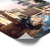 Vintages Tunesien: Eine Oase Poster (Ecke)