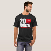 Vintages Tunesien Flagge Patriotisch Tunesier unab T-Shirt (Vorne ganz)