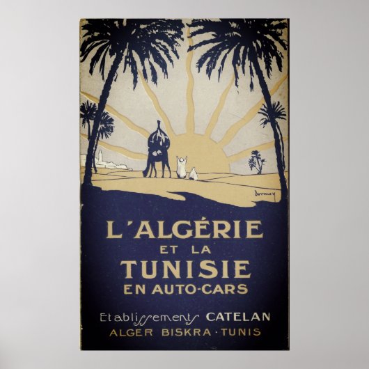 Vintages Tunisie Travel Poster (Vorne)
