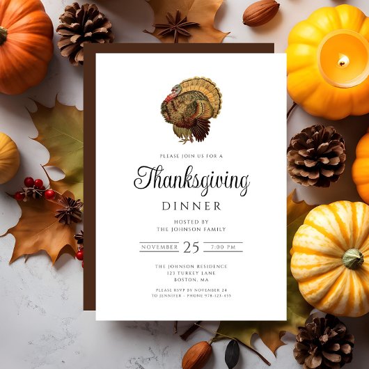 Vintages Türkei Erntedank Einladung