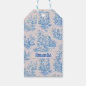 Vintages türkisblaues Jouilongramm Geschenkanhänger (Vorderseite)