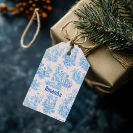 Vintages türkisblaues Jouilongramm Geschenkanhänger