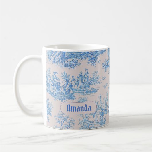 Vintages türkisblaues Jouilongramm Kaffeetasse (Links)