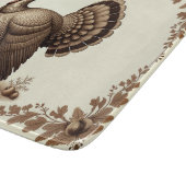 Vintages türkisches Erntedank Schneidebrett (Ecke)