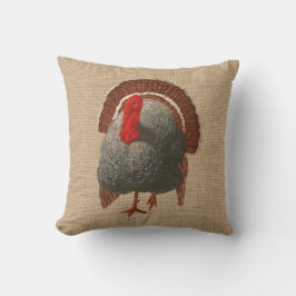 Vintages türkisches Kissen auf Imitate Burlap