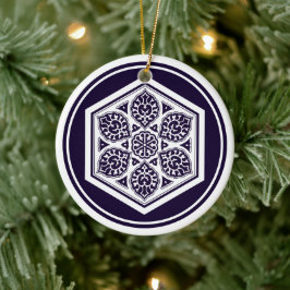 Vintages Türkisches Rosette Geometrisches Vector A Keramik Ornament