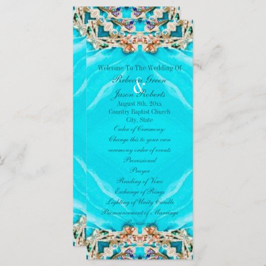 Vintages türkisfarbenes Böhmerfest Programm (Vorne/Hinten)