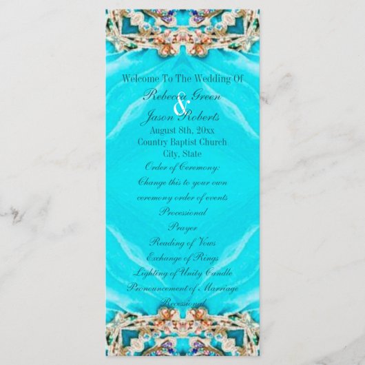 Vintages türkisfarbenes Böhmerfest Programm (Vorderseite)