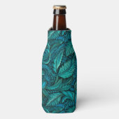 Vintages, türkisfarbenes Leder Flaschenkühler (Flaschenvorderseite)