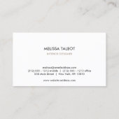 Vintages Türknopf-Logo auf Weiß Visitenkarte (Rückseite)