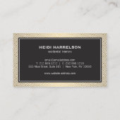 Vintages Türknopf-Logo Gold/Schwarz Visitenkarte (Rückseite)