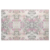 Vintages Typoschwarzrosa Blumenturm paris Eiffel Stoff (Fat Quarter (45,7 x 55,9 cm))