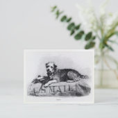 Vintages U.S. Mail Dog Foto Postkarte (Stehend Vorderseite)