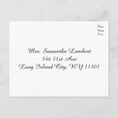 Vintages UAWG Schwarz-Weiß-Halbpension (Mahlzeiten Einladungspostkarte (Rückseite)