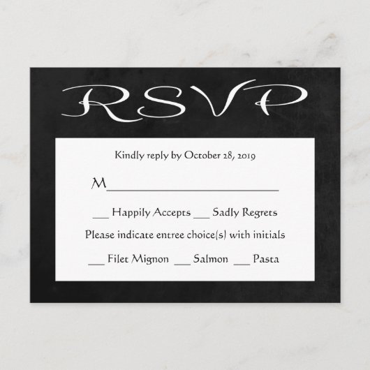 Vintages UAWG Schwarz-Weiß-Halbpension (Mahlzeiten Einladungspostkarte (Vorderseite)