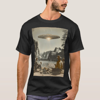 Vintages Ufo Nationalparkdesign - Retro Alien Cam T-Shirt