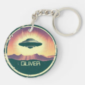 VINTAGES UFO PERSONALISIERT SCHLÜSSELANHÄNGER (Rückseite)