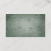 Vintages Uhr-Gesicht, Rose und industrielle Teile Visitenkarte (Rückseite)