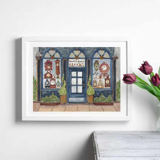 Vintages Uhrenhandbuch Farbe-Poster Poster