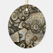 Vintages Uhrwerk Keramikornament (Links)