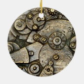 Vintages Uhrwerk Keramikornament (Hinten)