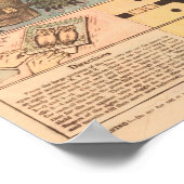 Vintages Uhu-niedliches Fallfahrzeug Poster (Ecke)