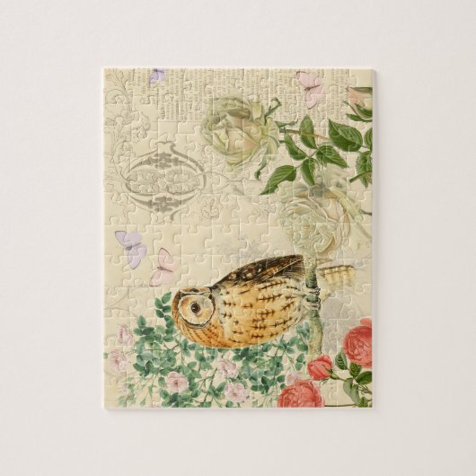 Vintages Uhuspuzzle mit wunderschönen Rose Puzzle (Vertikal)