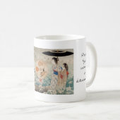Vintages ukiyo-e japanische Damen mit Kaffeetasse (VorderseiteRechts)