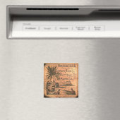 Vintages Ukulele Label Magnet (In Situ (Geschirrspüler))