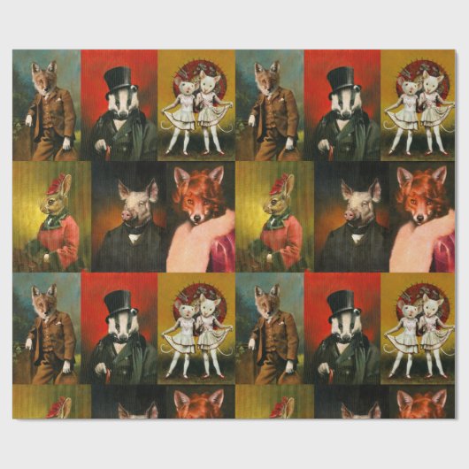 Vintages Umhüllungspapier Geschenkpapier (Flach)