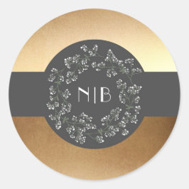 Vintages und dennoch modernes Gipskraut Runder Aufkleber