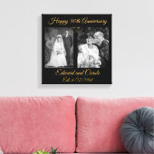 Vintages und modernes Hochzeitsfest Foto 50 Jahre Leinwanddruck (Insitu (Wohnzimmer))