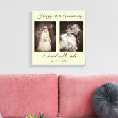 Vintages und modernes Hochzeitsfest Foto 50 Jahre  Leinwanddruck (Insitu (Wohnzimmer))