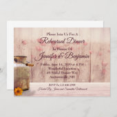 Vintages und rustikales Hochzeitsessen Probe Einladung (Vorne/Hinten)