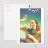 Vintages Ungarn Reiseplakat Postkarte (Vorne/Hinten)