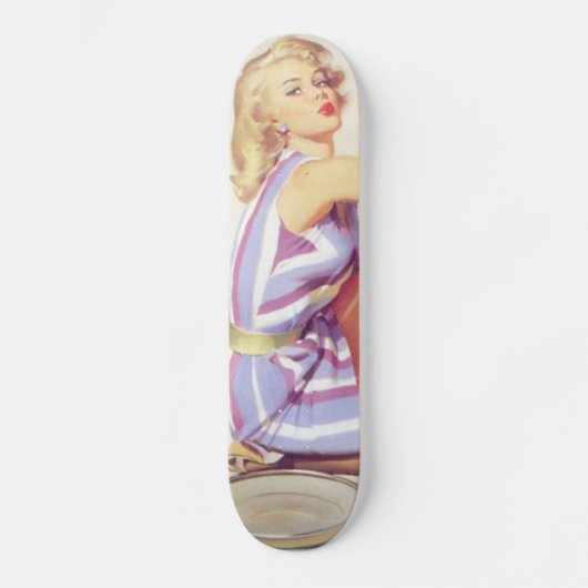 Vintages, unheimlich handliches Button-Up-Mädchen Skateboard (Vorderseite)