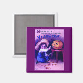 Vintages unterhaltsames Halloween Magnet (Vorderseite/Rückseite)