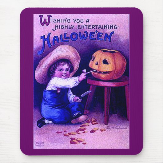 Vintages unterhaltsames Halloween Mousepad (Vorne)