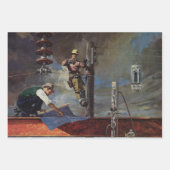 Vintages Unternehmen, Architekten und Bauwesen Geschenkpapier Set (Vorderseite 2)