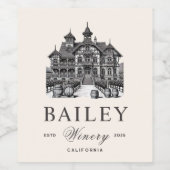 Vintages Unternehmen Weinetikett (Einzelnes Label)